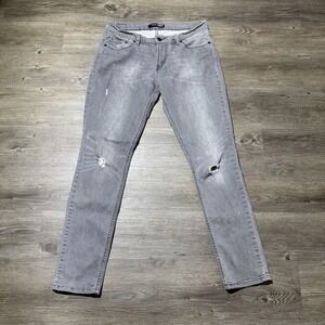 Levi's Women's Gray Distressed Straight Leg Stretch Jeans Size 11M 32x30